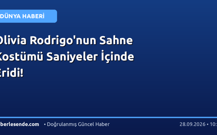 Olivia Rodrigo'nun Sahne Kostümü Saniyeler İçinde Eridi!