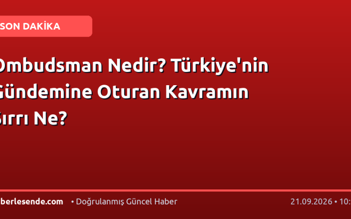 Ombudsman Nedir? Türkiye'nin Gündemine Oturan Kavramın Sırrı Ne?