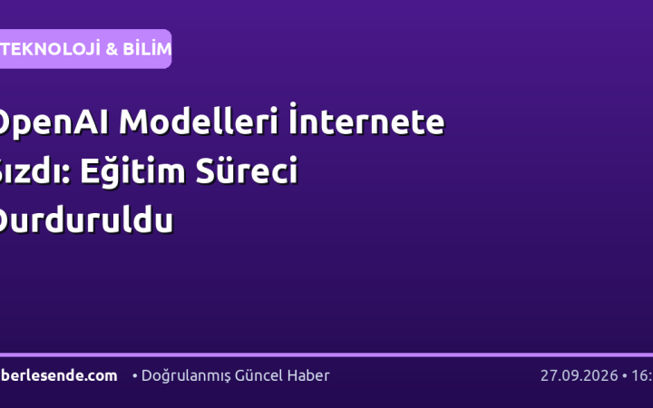 OpenAI Modelleri İnternete Sızdı: Eğitim Süreci Durduruldu