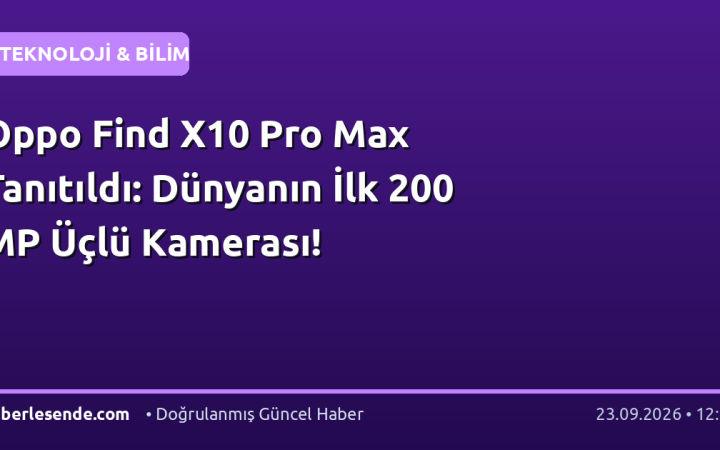Oppo Find X10 Pro Max Tanıtıldı: Dünyanın İlk 200 MP Üçlü Kamerası!