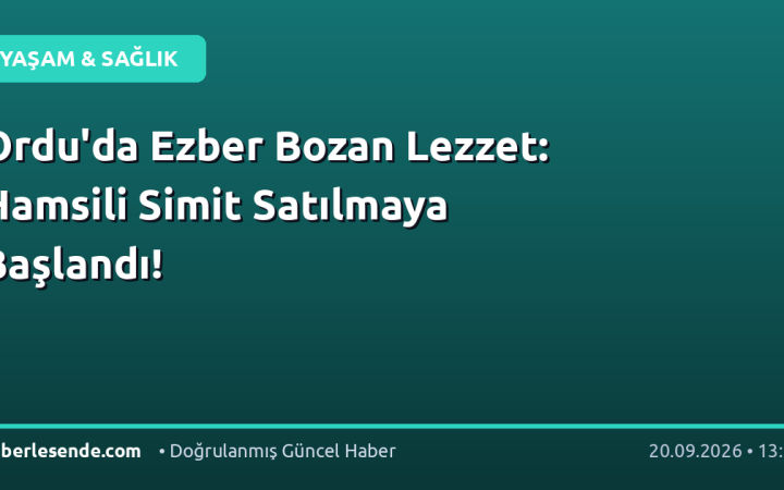 Ordu'da Ezber Bozan Lezzet: Hamsili Simit Satılmaya Başlandı!