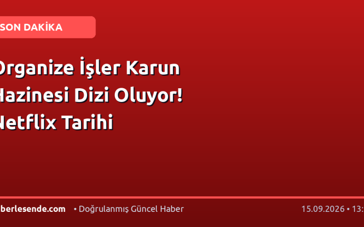 Organize İşler Karun Hazinesi Dizi Oluyor! Netflix Tarihi