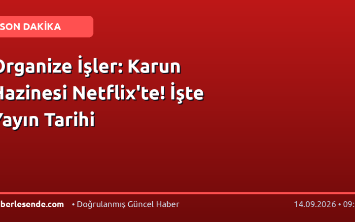 Organize İşler: Karun Hazinesi Netflix'te! İşte Yayın Tarihi