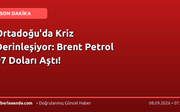 Ortadoğu'da Kriz Derinleşiyor: Brent Petrol 97 Doları Aştı!