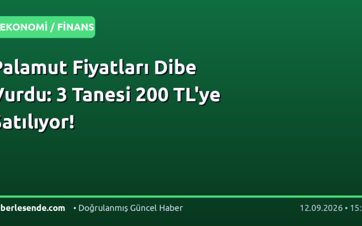Palamut Fiyatları Dibe Vurdu: 3 Tanesi 200 TL'ye Satılıyor!