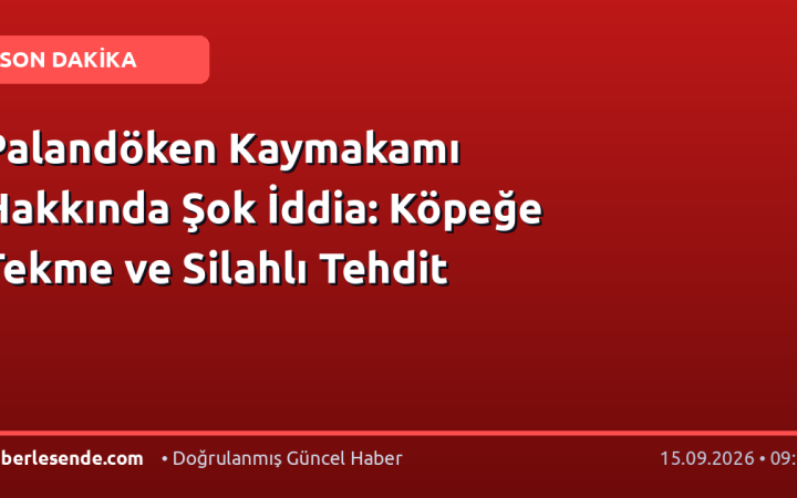 Palandöken Kaymakamı Hakkında Şok İddia: Köpeğe Tekme ve Silahlı Tehdit