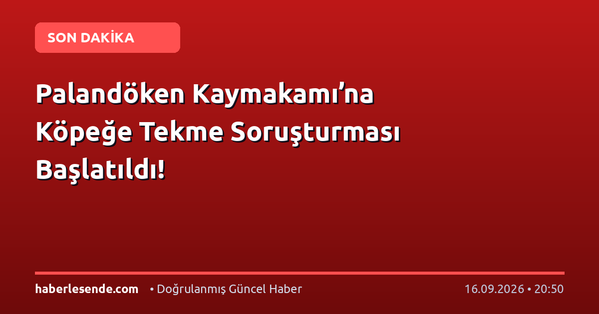 Palandöken Kaymakamı’na Köpeğe Tekme Soruşturması Başlatıldı!