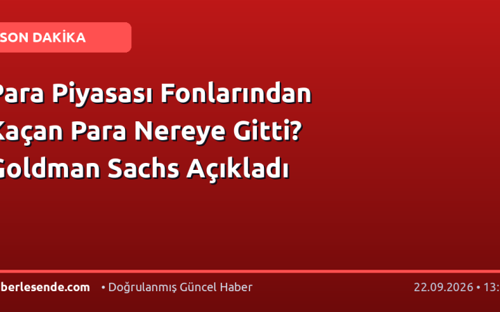 Para Piyasası Fonlarından Kaçan Para Nereye Gitti? Goldman Sachs Açıkladı