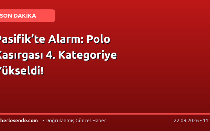 Pasifik’te Alarm: Polo Kasırgası 4. Kategoriye Yükseldi!
