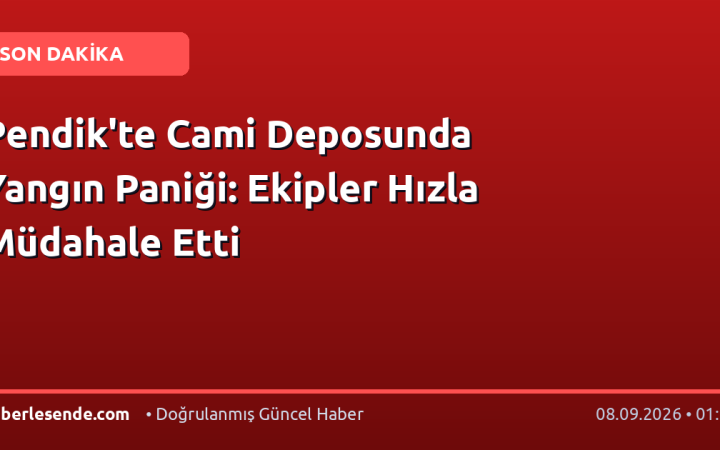 Pendik'te Cami Deposunda Yangın Paniği: Ekipler Hızla Müdahale Etti