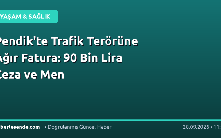 Pendik'te Trafik Terörüne Ağır Fatura: 90 Bin Lira Ceza ve Men