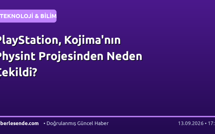 PlayStation, Kojima'nın Physint Projesinden Neden Çekildi?