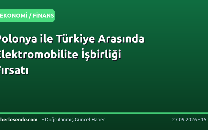 Polonya ile Türkiye Arasında Elektromobilite İşbirliği Fırsatı