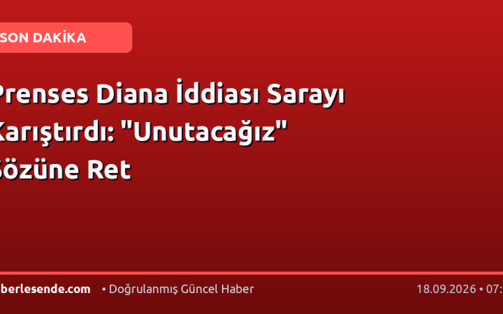 Prenses Diana İddiası Sarayı Karıştırdı: "Unutacağız" Sözüne Ret
