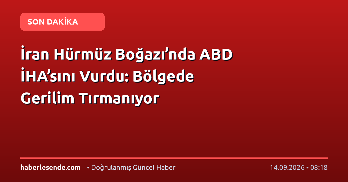 İran Hürmüz Boğazı’nda ABD İHA’sını Vurdu: Bölgede Gerilim Tırmanıyor