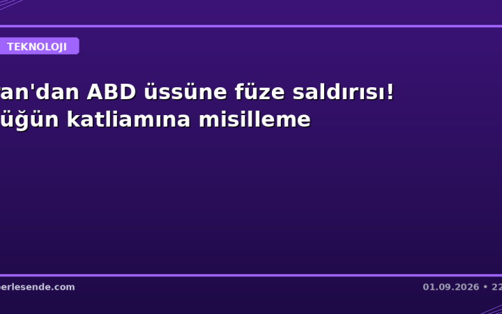 İran'dan ABD üssüne füze saldırısı! Düğün katliamına misilleme