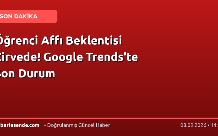 Öğrenci Affı Beklentisi Zirvede! Google Trends'te Son Durum