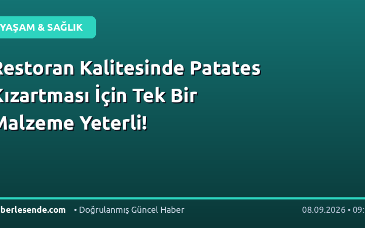 Restoran Kalitesinde Patates Kızartması İçin Tek Bir Malzeme Yeterli!