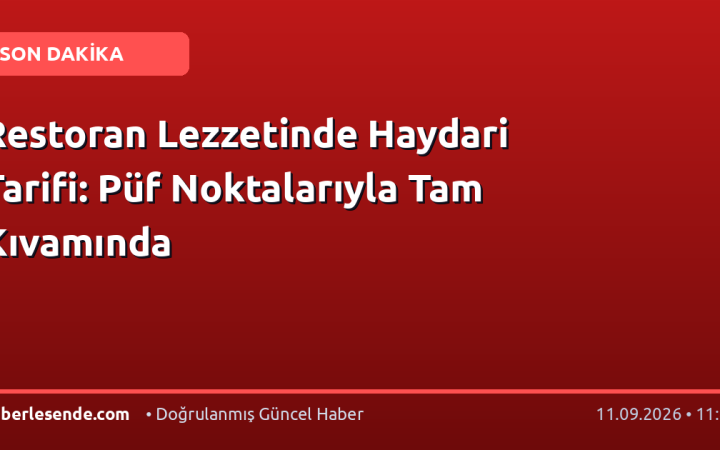 Restoran Lezzetinde Haydari Tarifi: Püf Noktalarıyla Tam Kıvamında