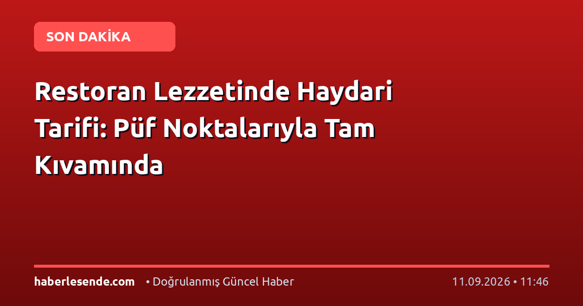 Restoran Lezzetinde Haydari Tarifi: Püf Noktalarıyla Tam Kıvamında