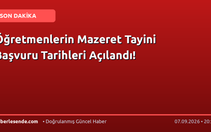 Öğretmenlerin Mazeret Tayini Başvuru Tarihleri Açılandı!