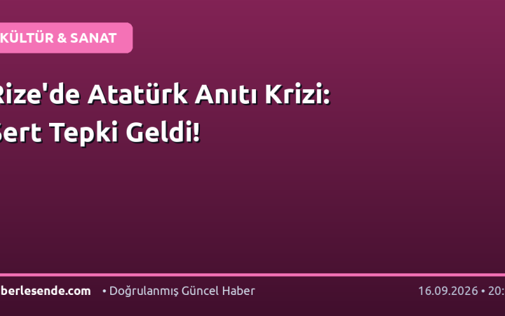 Rize'de Atatürk Anıtı Krizi: Sert Tepki Geldi!