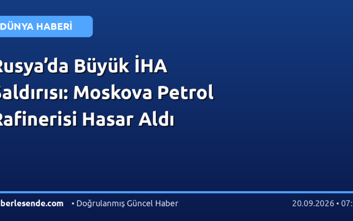 Rusya’da Büyük İHA Saldırısı: Moskova Petrol Rafinerisi Hasar Aldı