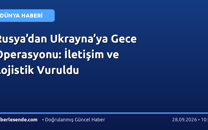 Rusya’dan Ukrayna’ya Gece Operasyonu: İletişim ve Lojistik Vuruldu