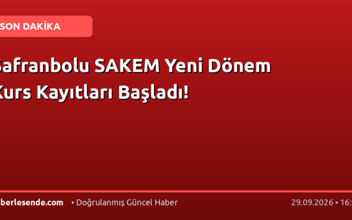 Safranbolu SAKEM Yeni Dönem Kurs Kayıtları Başladı!