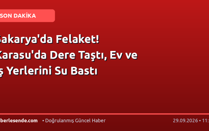 Sakarya'da Felaket! Karasu'da Dere Taştı, Ev ve İş Yerlerini Su Bastı