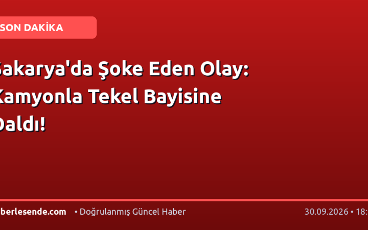 Sakarya'da Şoke Eden Olay: Kamyonla Tekel Bayisine Daldı!