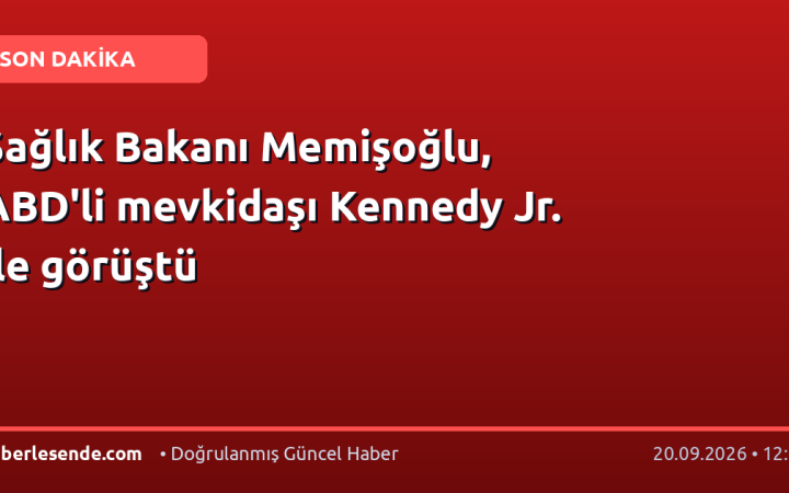 Sağlık Bakanı Memişoğlu, ABD'li mevkidaşı Kennedy Jr. ile görüştü