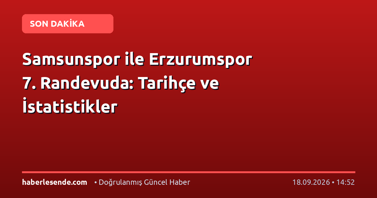 Samsunspor ile Erzurumspor 7. Randevuda: Tarihçe ve İstatistikler