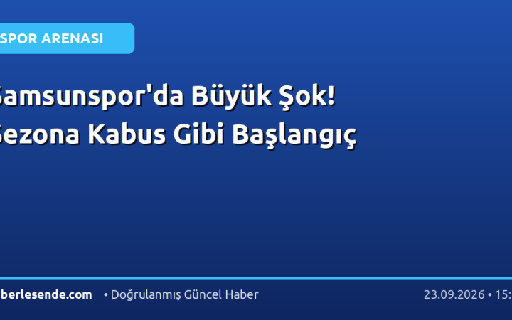 Samsunspor'da Büyük Şok! Sezona Kabus Gibi Başlangıç