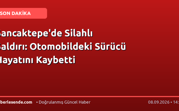 Sancaktepe'de Silahlı Saldırı: Otomobildeki Sürücü Hayatını Kaybetti