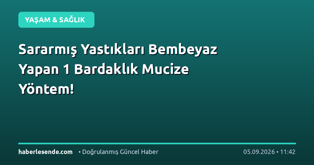 Sararmış Yastıkları Bembeyaz Yapan 1 Bardaklık Mucize Yöntem!
