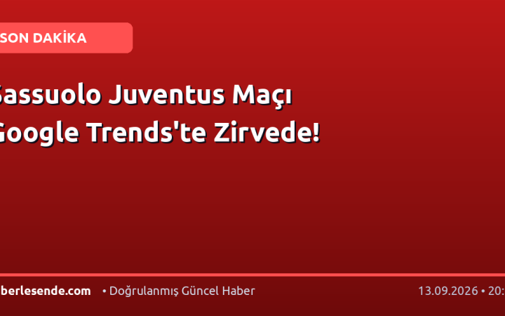 Sassuolo Juventus Maçı Google Trends'te Zirvede!