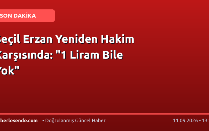 Seçil Erzan Yeniden Hakim Karşısında: "1 Liram Bile Yok"