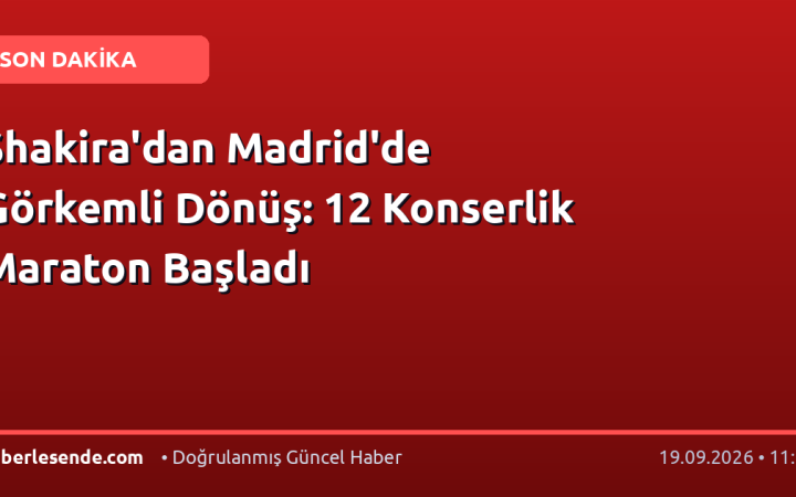 Shakira'dan Madrid'de Görkemli Dönüş: 12 Konserlik Maraton Başladı