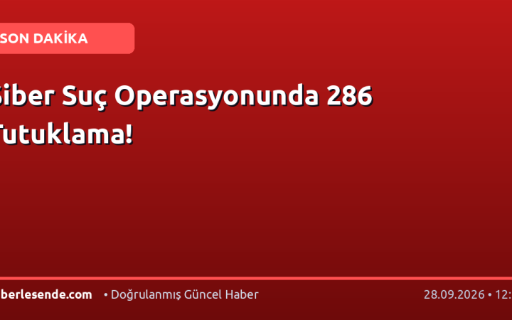 Siber Suç Operasyonunda 286 Tutuklama!