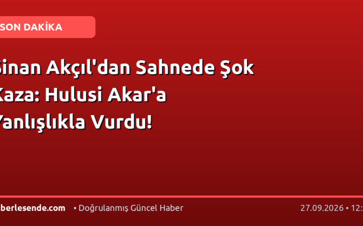 Sinan Akçıl'dan Sahnede Şok Kaza: Hulusi Akar'a Yanlışlıkla Vurdu!