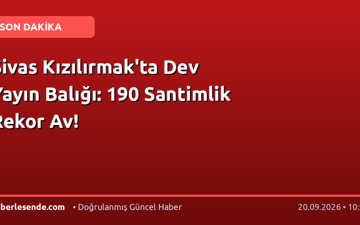 Sivas Kızılırmak'ta Dev Yayın Balığı: 190 Santimlik Rekor Av!