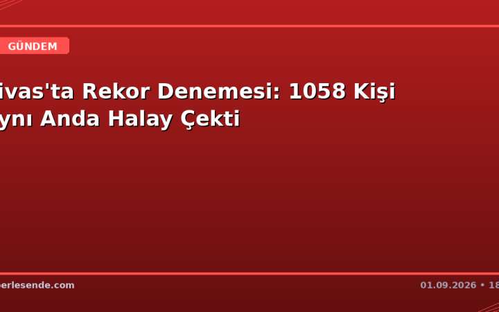 Sivas'ta Rekor Denemesi: 1058 Kişi Aynı Anda Halay Çekti