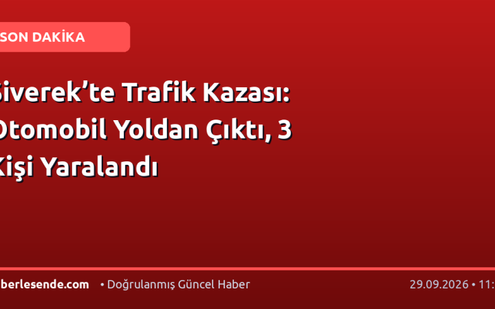 Siverek’te Trafik Kazası: Otomobil Yoldan Çıktı, 3 Kişi Yaralandı
