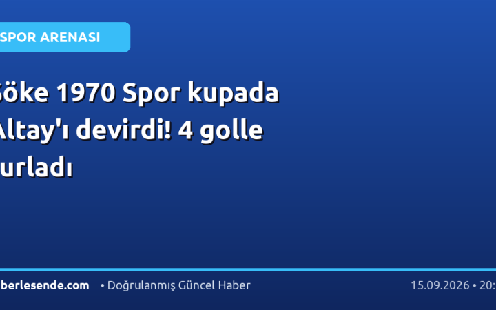 Söke 1970 Spor kupada Altay'ı devirdi! 4 golle turladı