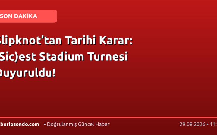 Slipknot’tan Tarihi Karar: (Sic)est Stadium Turnesi Duyuruldu!