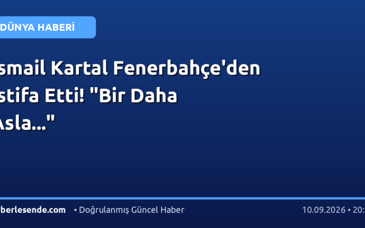 İsmail Kartal Fenerbahçe'den İstifa Etti! "Bir Daha Asla..."