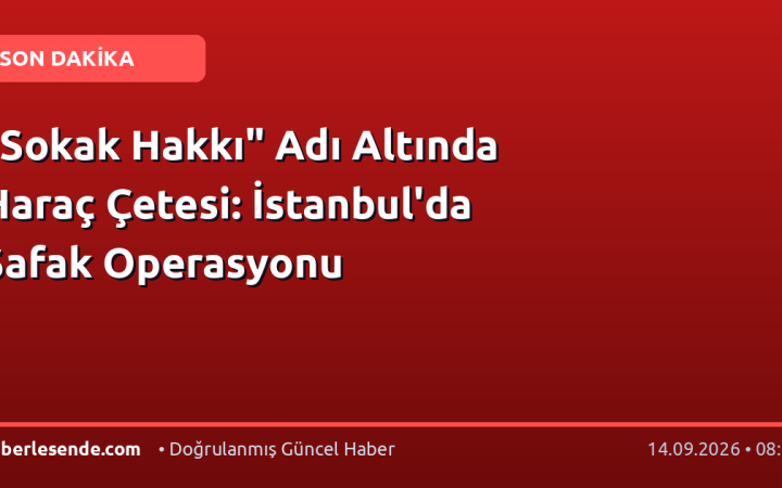 "Sokak Hakkı" Adı Altında Haraç Çetesi: İstanbul'da Şafak Operasyonu