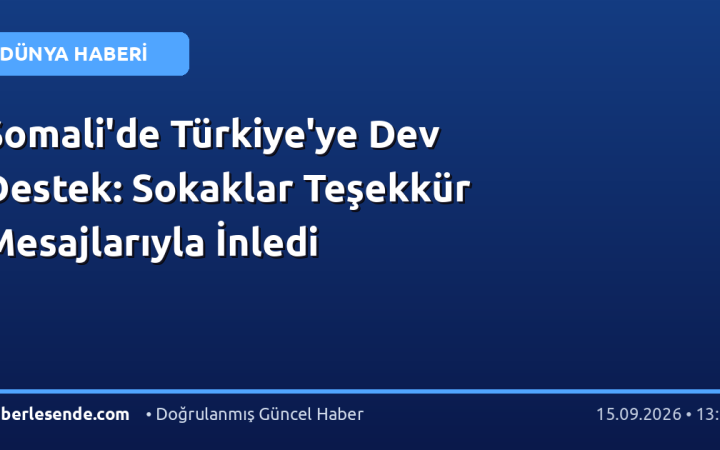 Somali'de Türkiye'ye Dev Destek: Sokaklar Teşekkür Mesajlarıyla İnledi