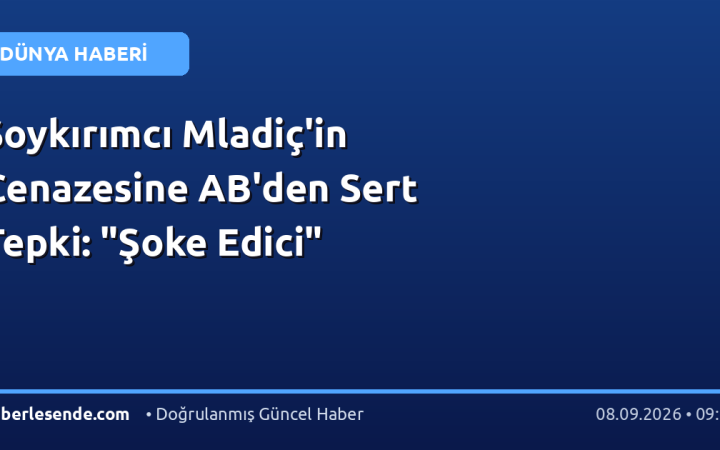 Soykırımcı Mladiç'in Cenazesine AB'den Sert Tepki: "Şoke Edici"